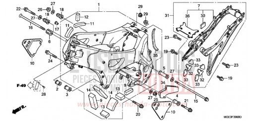 CARROSSERIE DE CHASSIS VFR1200FDC de 2012